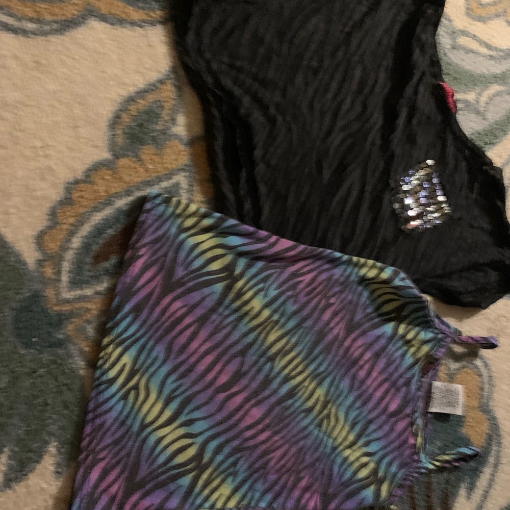 Dollhouse Black and Multicolor Kids Tops